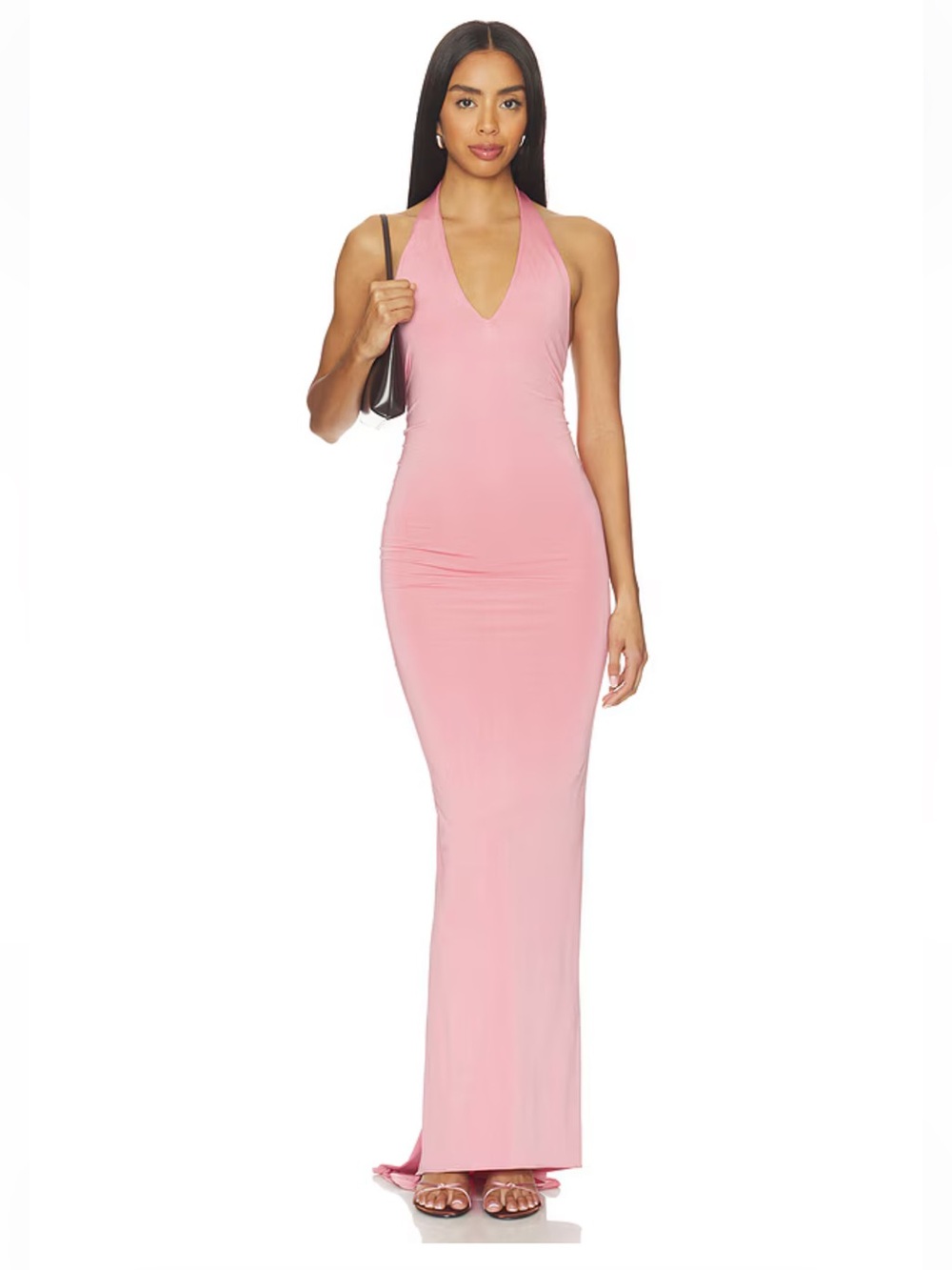 NWT Amanda Uprichard Esther Gown Halter VNeck Maxi Dress XS Revolve wedding gues